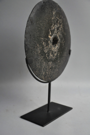 Stone currency on stand, SUMBA, Indonesia, 21st century