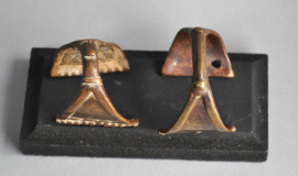 Zeldzaam! Twee bronzen meisjesarmbanden, Fra Fra, Ghana, 1e helft 20e eeuw