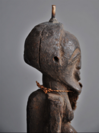 Very old, intensively used SONGYE statue, DR Congo, ca 1900