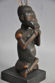Old, tribally used altar statue, BACONGO/YOMBE, D.R. Congo, ~1950