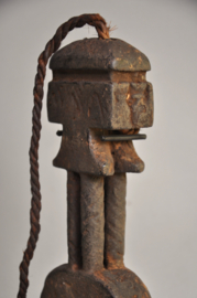 GREAT! Very old ghurra, churning stick conductor, Nepal, 1850-1900