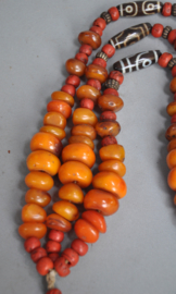 Tibetan Dzi & Copal Necklace - Power & Protection