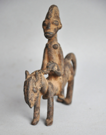 Oud bronzen Dogon ruiter, Dogon, Mali, midden 20e eeuw