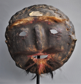 Metal shaman face mask, West Nepal