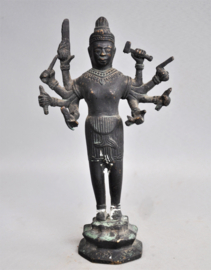 Bronze Hindu god, Vishwakarma, India, mid 20th century