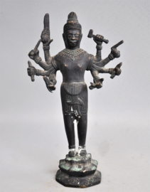 Bronzen Hindoe god, Viswakarma, India, midden 20e eeuw