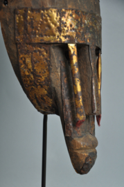 Top! Oud tribaal gebruikt masker, Markha, Bambara, Mali, 1920-40