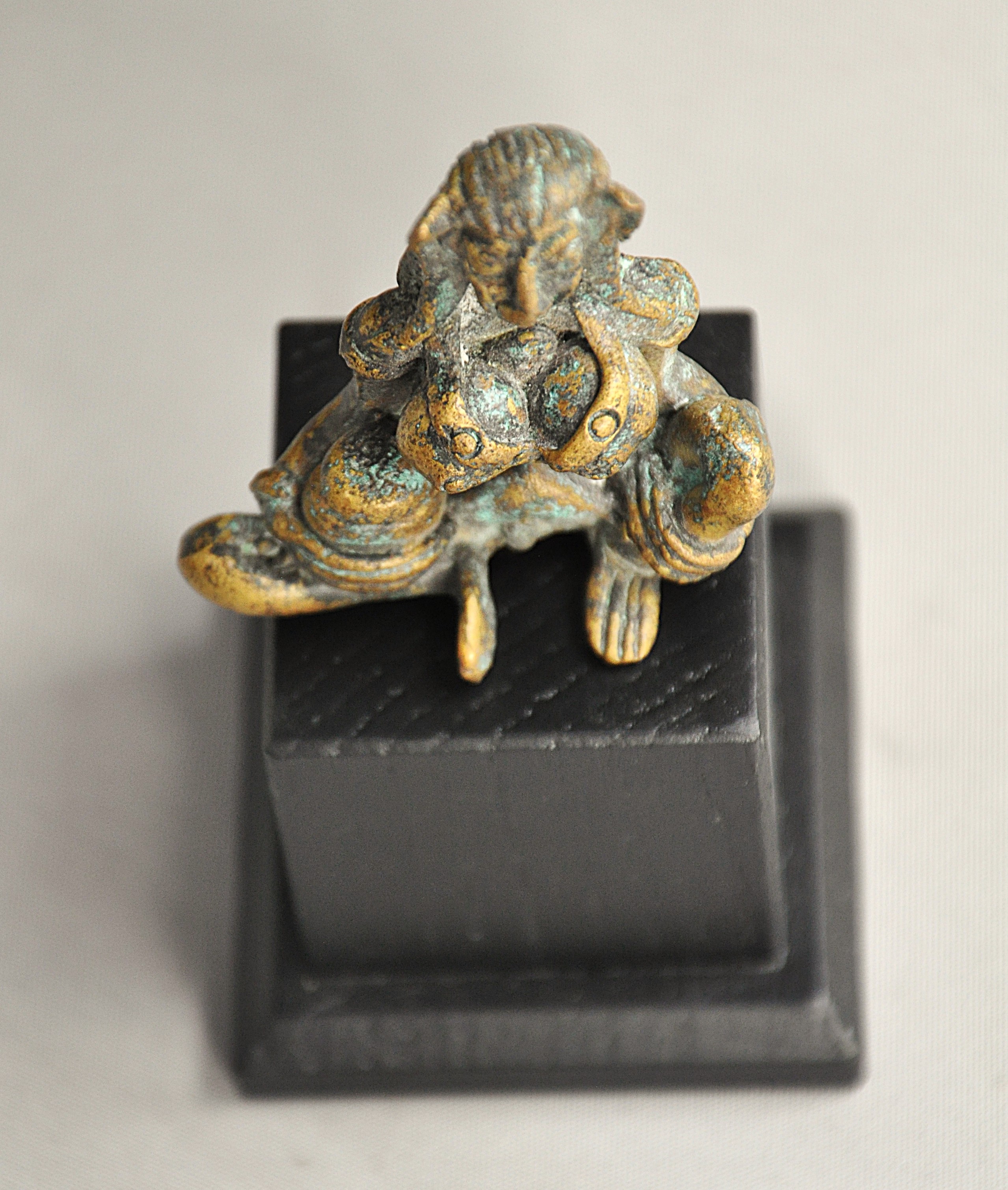 Bronzen beeldje van de Godheid Phra Ngang, Cambodja/Thailand
