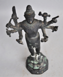 Bronzen Hindoe god, Viswakarma, India, midden 20e eeuw