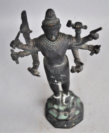 Bronze Hindu god, Vishwakarma, India, mid 20th century