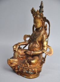 Unique Fire-Gilded Buddha from Nepal: A Symbol of Peace and Enlightenment