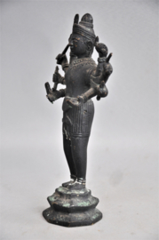 Bronze Hindu god, Vishwakarma, India, mid 20th century