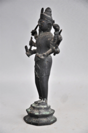 Bronzen Hindoe god, Viswakarma, India, midden 20e eeuw