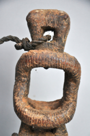 Exceptional ghurra, churning stick holder, Nepal, 1850-1900