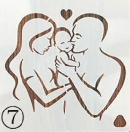 Sjabloon Moeder, Vader en Baby Geboorte - Handlettering / Bullet Journaling