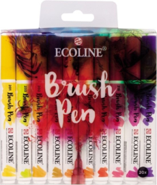 Brush pen Ecoline set - 20 stuks