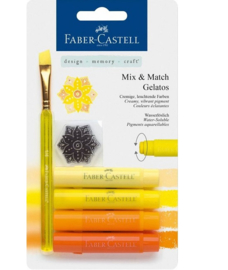 Faber Castell Gelatos - Pigment Sticks - Geel 4 st.