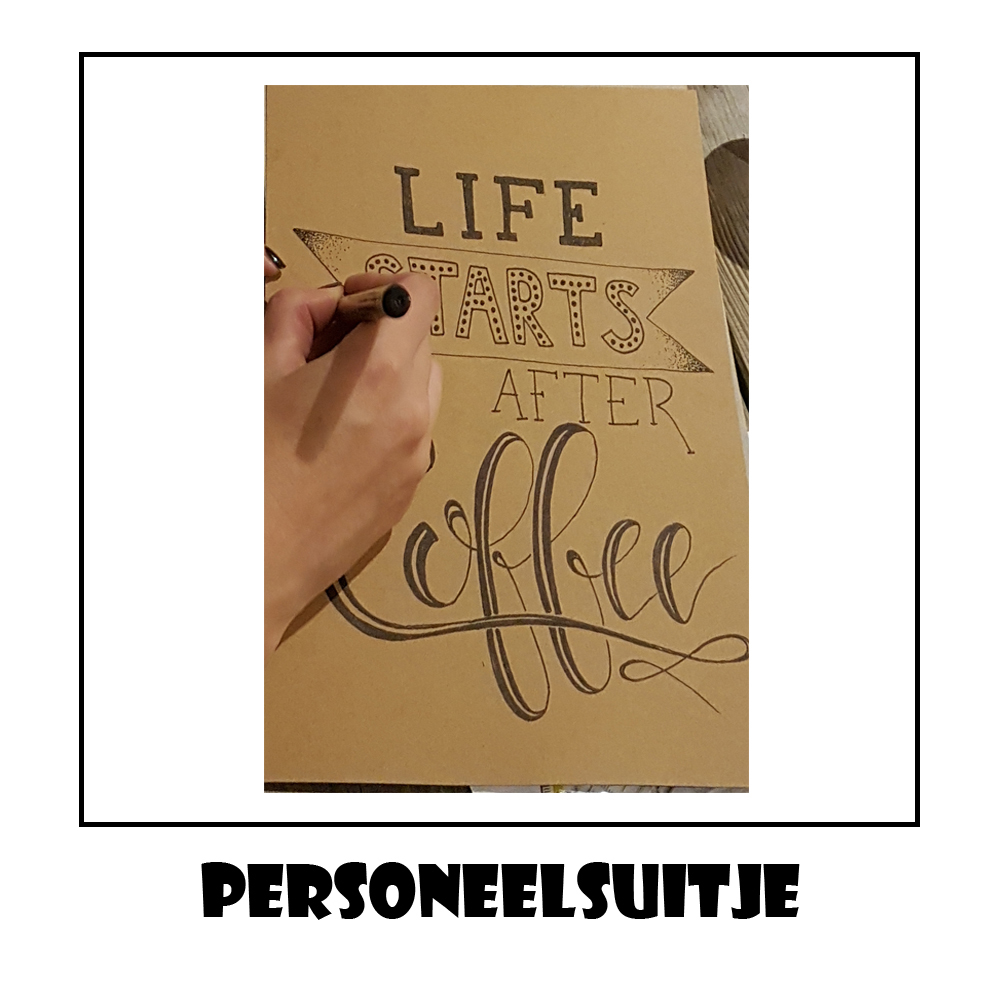 Creatief personeelsuitje bedrijfsuitje workshop handlettering