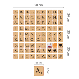 Scrabble Letters - zelfklevend