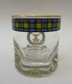 The Gordon Highlanders clan old fashioned whisky tumbler glass
