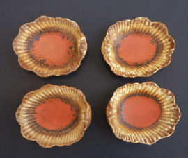 Mid Century keramische oester coquille set