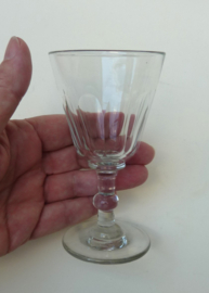 Six facet cut wine glasses 19th century