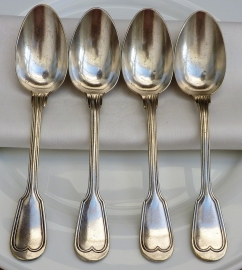 Franche and Frenais Chinon dessert spoons with initials J and B