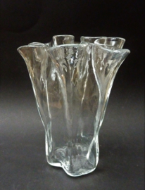 Scandinavian glass Muurla Finland tulip vase Eva