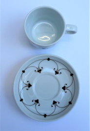 Thomas Kiruna Mittsommer brown cup with saucer