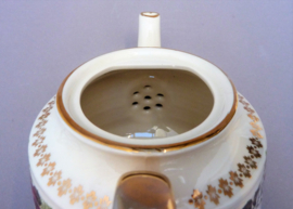 Sadler England creamware theepot met rode en witte rozen