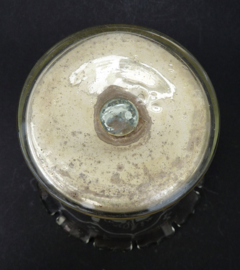 19e eeuwse glazen compotiere op kwikglazen voet