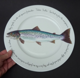 Richard Bramble porcelain fish plate Sea Trout