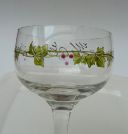 A pair of Theresienthal Art Nouveau rhine wine glasses