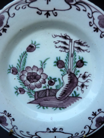 Delft manganese earthenware plate 18th century