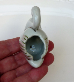 A pair of Japanese porcelain swan salt cellars