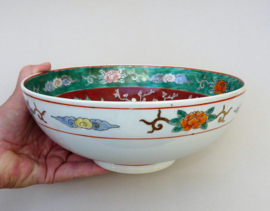 Yamatoku Japan porcelain bowl Birds of Paradise