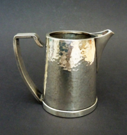 Art Deco hammered silver plated milk jug