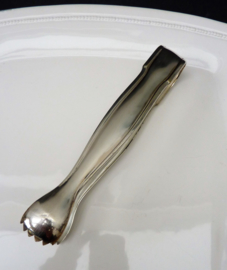 Mid Century silver plated ice cube tongs