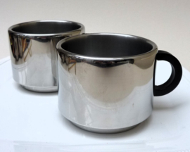 Een paar XXL Latte Macchiato RVS koffiemokken