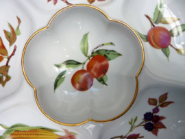 Royal Worcester Evesham Gold porseleinen zes vaks crudite schaal