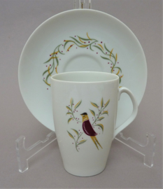 Dutch Mid Century Mosa coffee cup with saucer Bird 