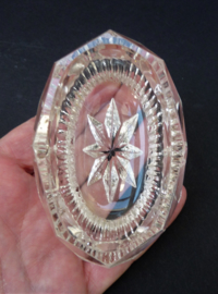 Victorian oblong crystal salt cellar