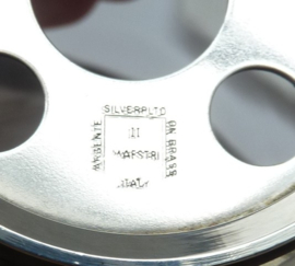 Maestri Italy glass and silver plated coctail shaker 1950s