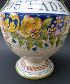 Deruta apothecary jar Mostada F