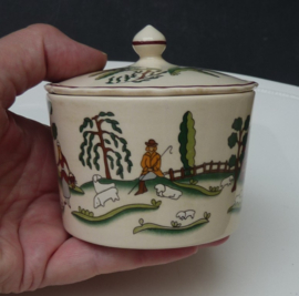 Mason's Country Lane lidded jam sugar jar