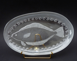 Walther Glass Siebenstern Collection glass fish serving dish