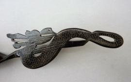 Antique Asian hand carved horn Dragon spoon