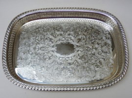 WMF reticulated engraved silver plated tray