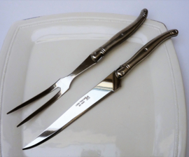 Laguiole stainless steel meat carving set