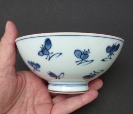 Japanese  Arita blue white porcelain rice bowl